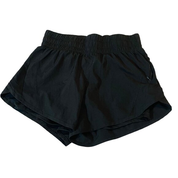 Athletic Pants - Black Athletic Running Shorts With spandex Liner Zippered Pocket